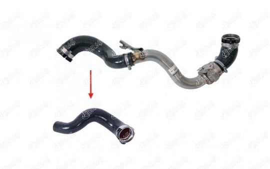 TURBO HORTUMU METAL BORU HARİÇ OK İLE GÖSTERİLEN BÜYÜK HORTUM