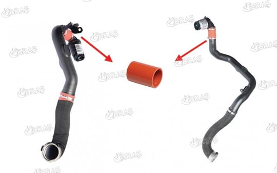 TURBO HORTUMU PLASTİK BORU HARİÇ 53mm x 60mm = 8.7cm OK İLE GÖSTERİLEN KÜÇÜK HORTUM