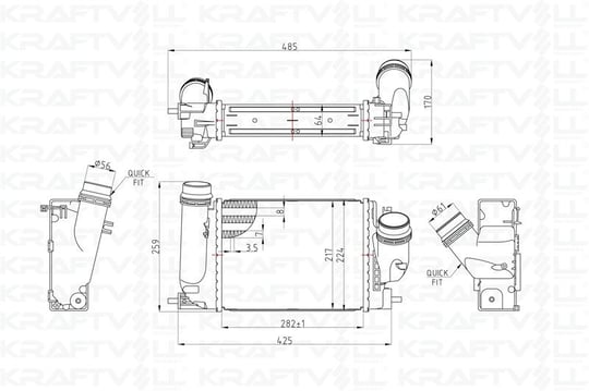 TURBO RADYATORU (INTERCOOLER) NISSAN QASHQAI 1,6 DCI 2013> XTRAIL T32 1,6 DCI 2013> KADJAR 1,6 DCI 2