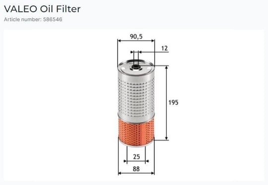 YAĞ FİLTRESİ MERCEDES 100 D-KB