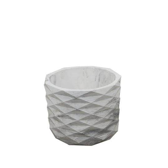 Mermer Desenli Simetrik Beton Saksı 16,8*13,7*12,5 Cm