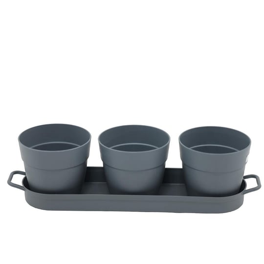Poliwork 3lü Set Kaktüs Saksı Mix 0,4 Lt 335*95*90 Mm