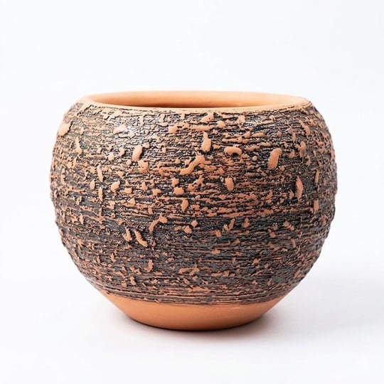 Toprak Saksı Düz Sırlı 12*13 Cm