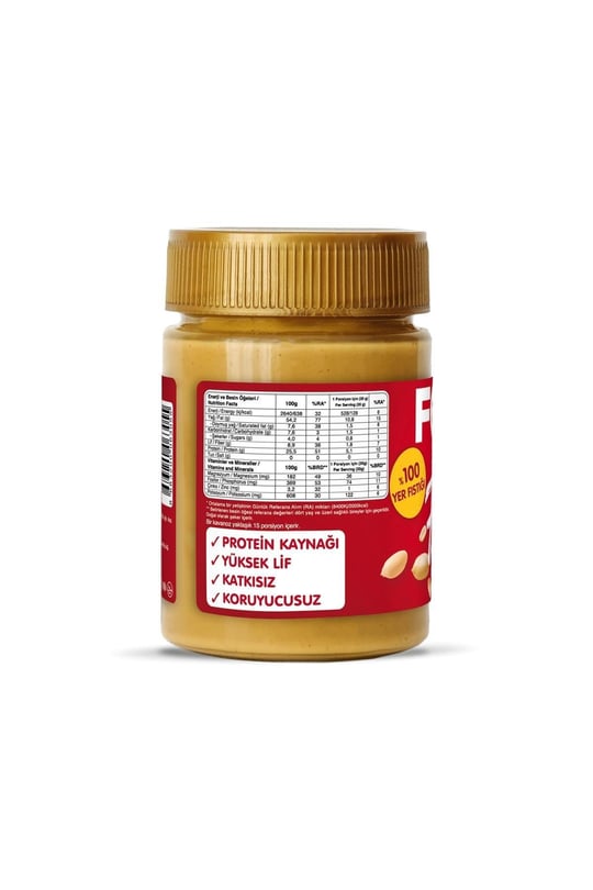 %100 Fıstık Ezmesi 300g | Şekersiz & Doğal | Fellas Foods