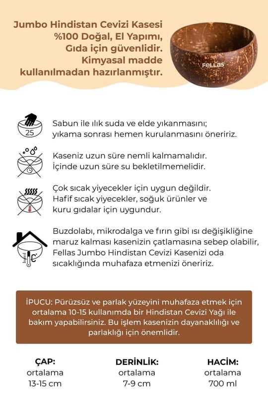 Jumbo Hindistan Cevizi  Kase