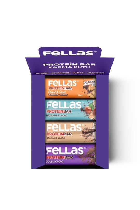 Protein Bar 32g Karma Kutu 12 Adet (4 çeşit)