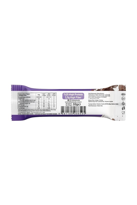 Protein Bar 32g Süper İkili Kutu 24 Adet - Duble Kakaolu x 12 Adet + Fındıklı x 12 Adet