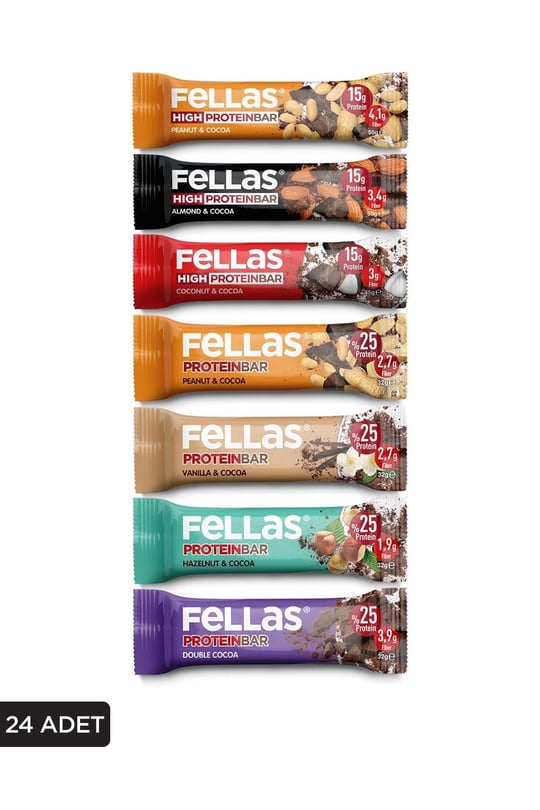 Protein Bar Süper Karma Kutu 24 adet (Yüksek Protein Karma 45g x 12 + Protein Karma 32g x 12)