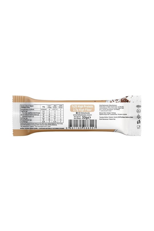 Protein Bar - Vanilyalı ve Kakaolu 32g x 12 Adet