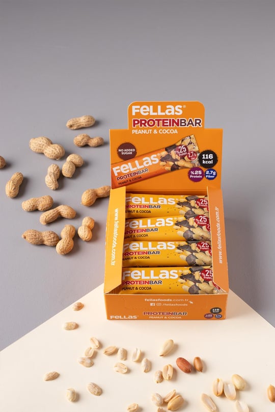 Protein Bar - Yer Fıstıklı ve Kakaolu 32g x 12 Adet