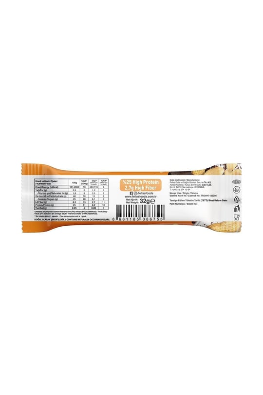 Protein Bar - Yer Fıstıklı ve Kakaolu 32g x 12 Adet