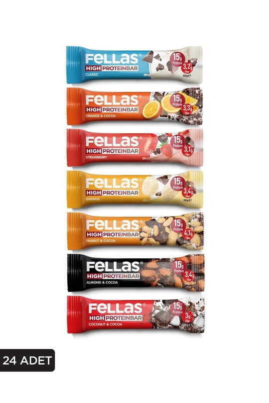 Yüksek Protein Bar Süper Karma Kutu 24 Adet (Yüksek Protein Karma 45g x 12 + Yüksek Protein Karma 45g x 12)