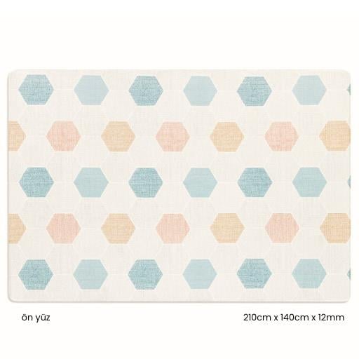Unigo Pastel Honeycomb Medium Oyun Matı ve Halısı