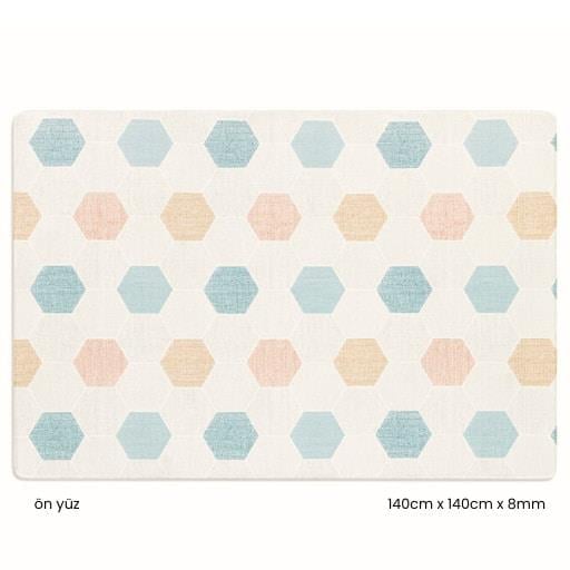 Unigo Pastel Honeycomb Mini Oyun Matı ve Halısı