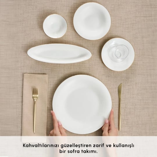 Karaca Fıne Pearl New Fame Gold 26 Parça Kahvaltı Seti
