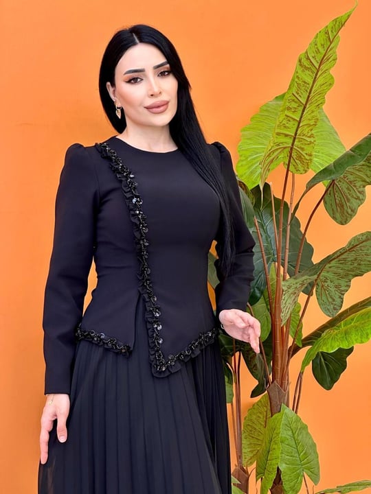 Abiye Etek Ceket Takım 5366 T-25 Siyah