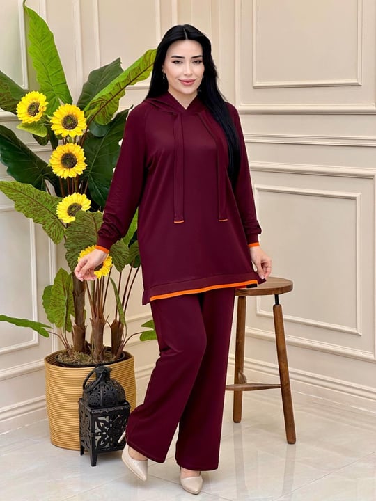 Bağçık Detay İkili Takım 189 t025 Bordo