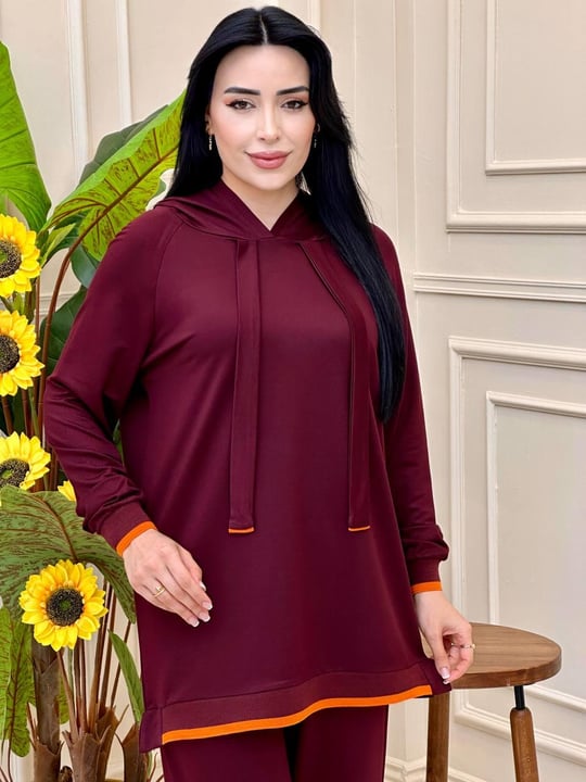 Bağçık Detay İkili Takım 189 t025 Bordo