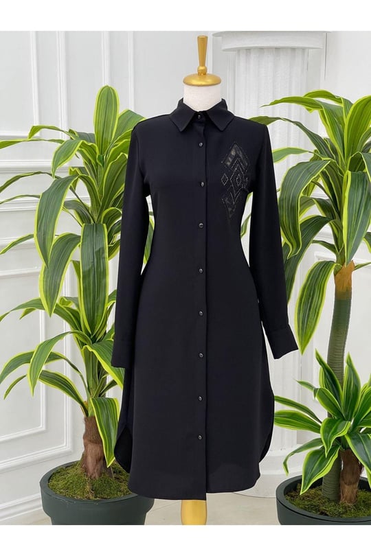 Baklava Taş Tunik 5262 Siyah