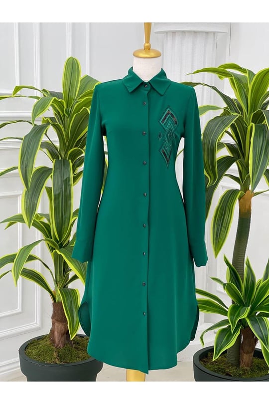 Baklava Taş Tunik 5262 Yeşil