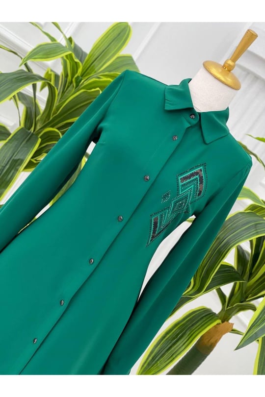 Baklava Taş Tunik 5262 Yeşil