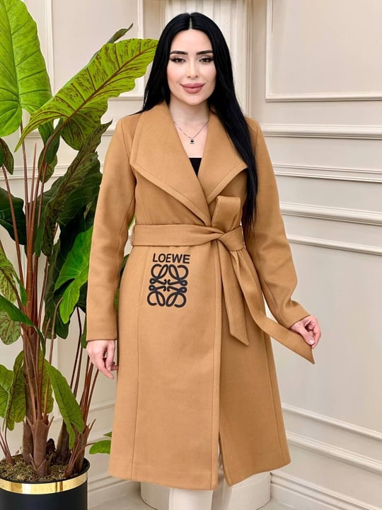Baskı Detay Zara Model Kaşe Kaban 0294 t-24 Camel