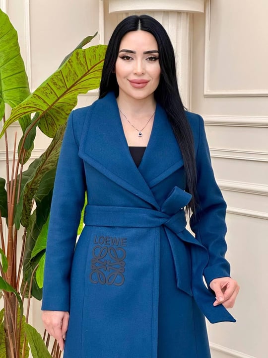 Baskı Detay Zara Model Kaşe Kaban 0294 t-24 Petrol
