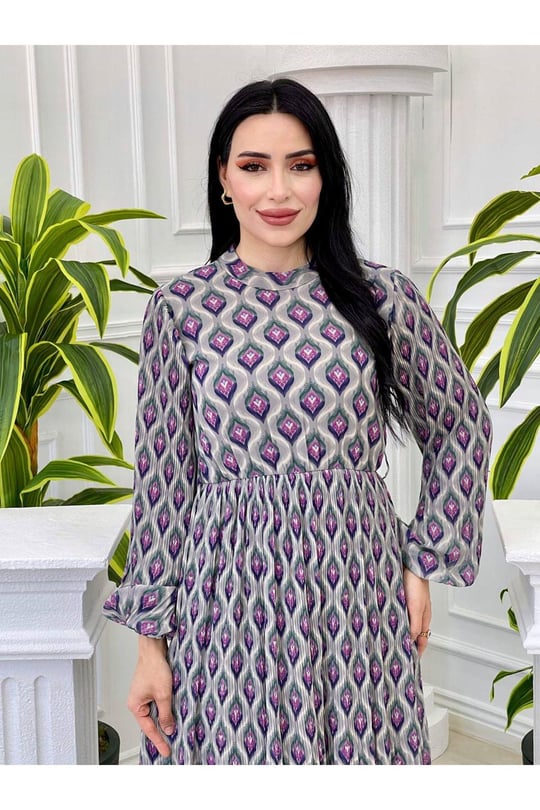 Batik Desen Elbise 1170 Gri