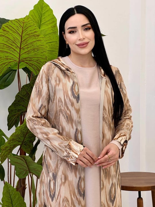 Batik Desen File Üçlü Takım 7245 Bej