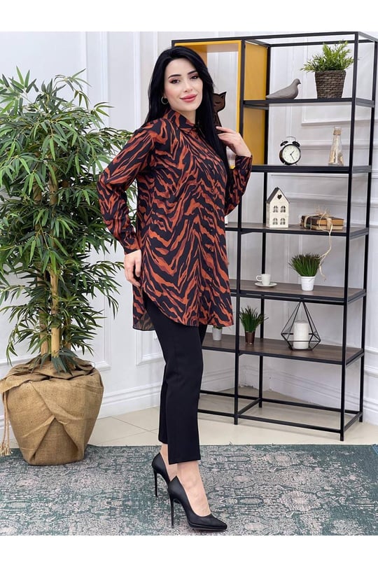 Batik Desen Tunik 22520 Turuncu