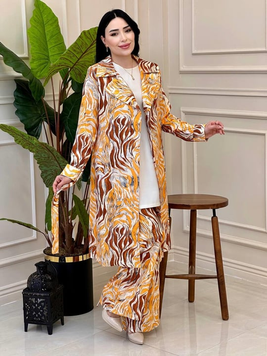 Batik Desen Üç lü takım 7388 T-25 Turuncu