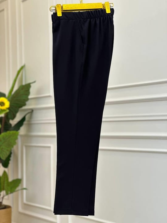 Bel Lastik Bilek Boy Pantolon 3208 t025 Siyah