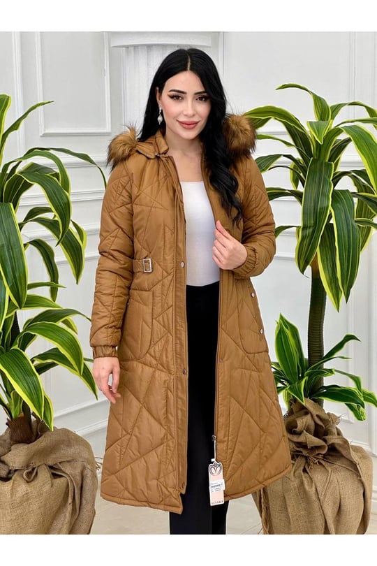 Bel Tokalı Şişme Kaban 8135 Taba