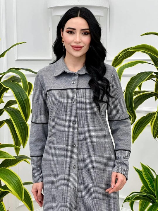 Biyeli Kaşe Gömlek 4073 Gri