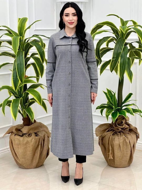 Biyeli Kaşe Gömlek 4073 Gri