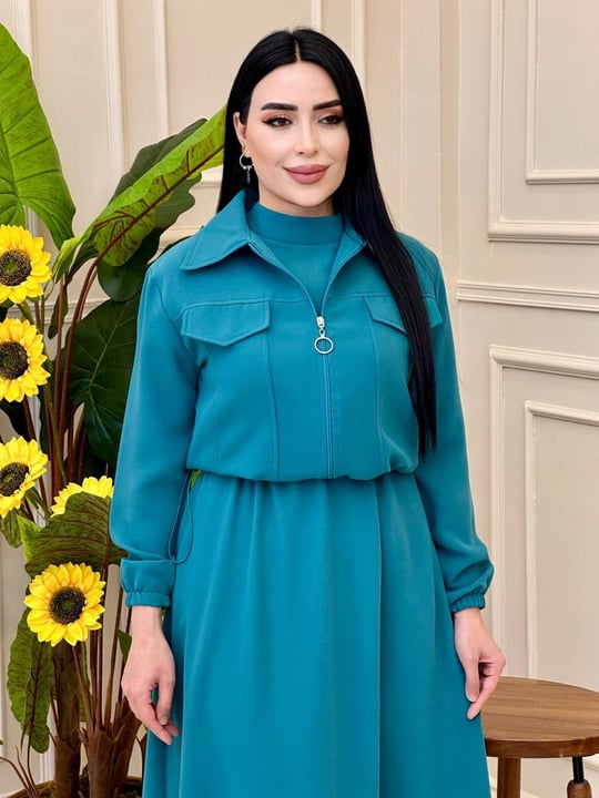 Bonber Ceketli Elbise 0190 e025 Mint yeşili