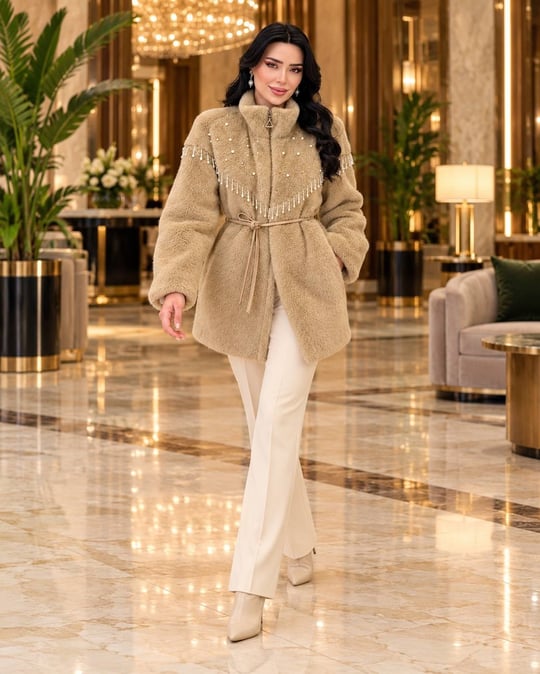 Boncuk Detay Angora Kaban 9041 T-26 Bej
