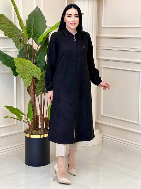 Cep Düğme Süet Kap  8416 T-24 Siyah