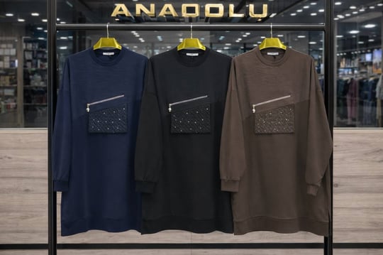 Cep Görünümlü Spor Tunik 10768 T-26 Lacivert