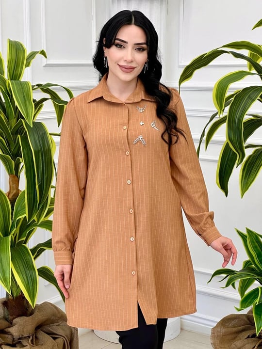Çizgili Spor Tunik 5110 t-24 Taba