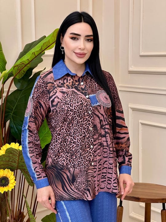 Desenli Şifon İkili Takım 0463 t02 Rose