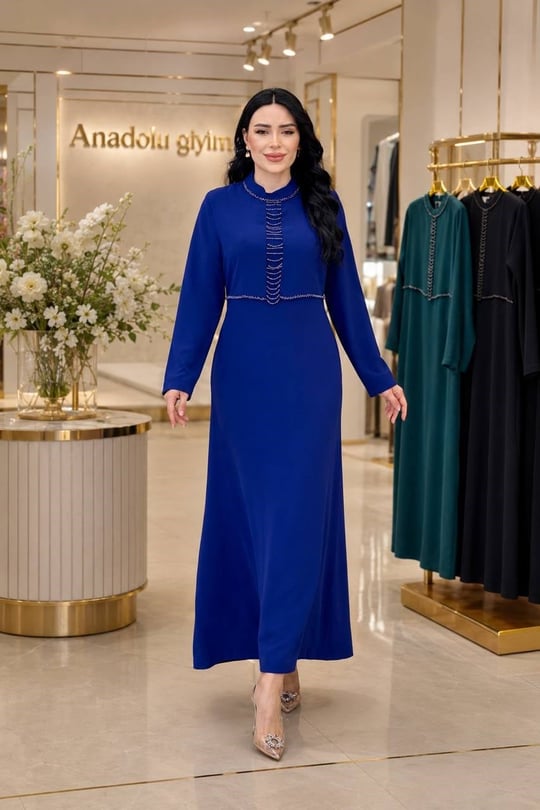 Dizgi Bozcuk Suzanna Elbise 1143 T-26 Saks