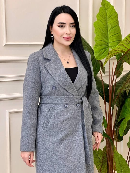 Dört Düğmeli Kaşe Kaban 3120 Antrasit