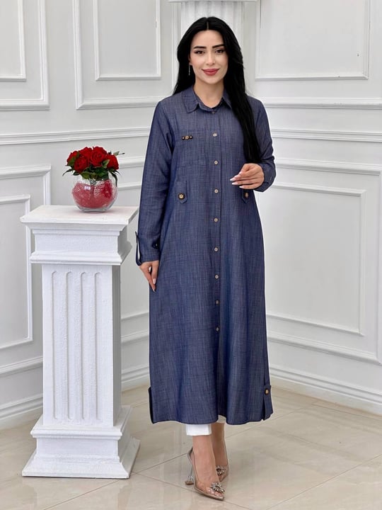 Düğmeli Spor Giy Çık 4701 T-24 Kot