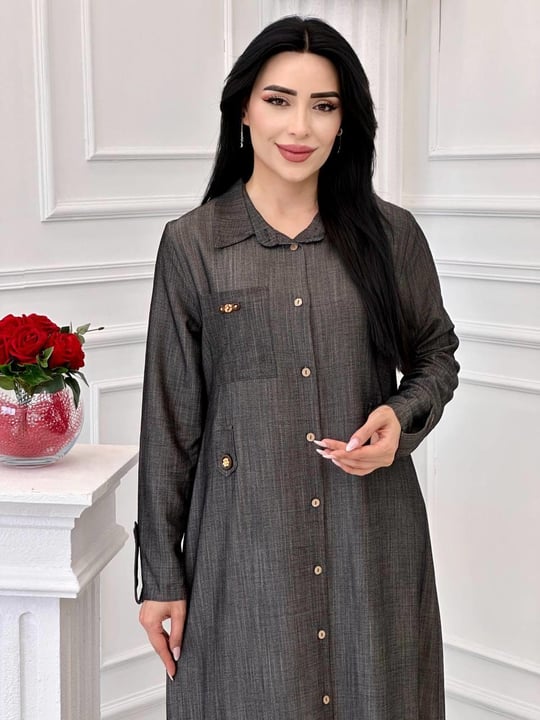 Düğmeli Spor Giy Çık 4701 T-24 Siyah
