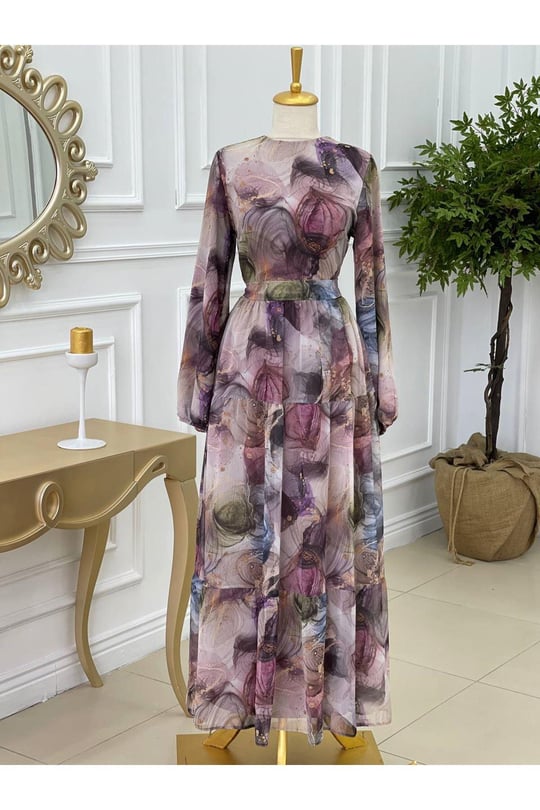 Ebruli Elbise 3047 Mor