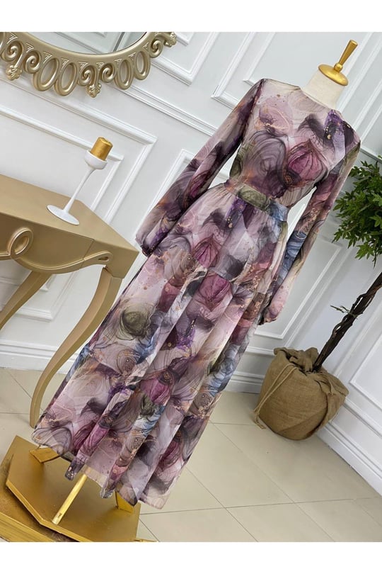 Ebruli Elbise 3047 Mor