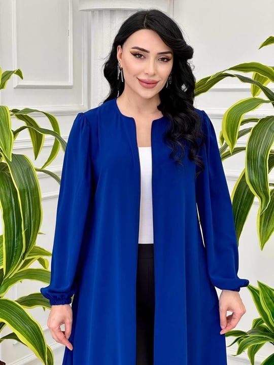 Eteği Fırfırlı Ferace 3411 T-24 Saks
