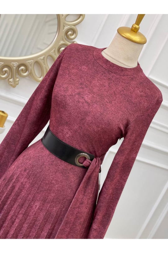 Eteği Piliseli Elbise Rose
