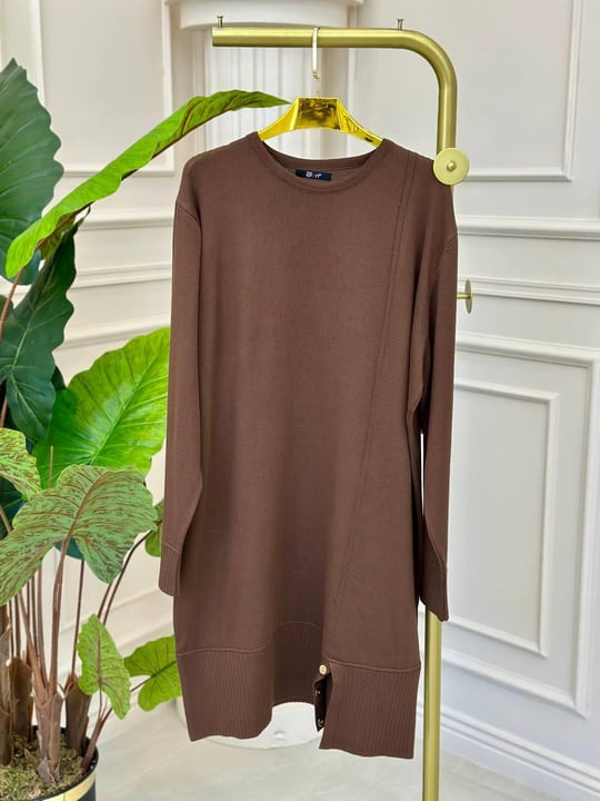 Eteği Zimbalı Tunik 5450 t-24 Kahverengi